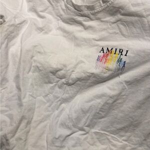 AMIRI White Tee with Multicolor Graphic